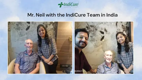 Mr. Neil with the IndiCure Team in India Mr. Neil with the IndiCure Team in India
